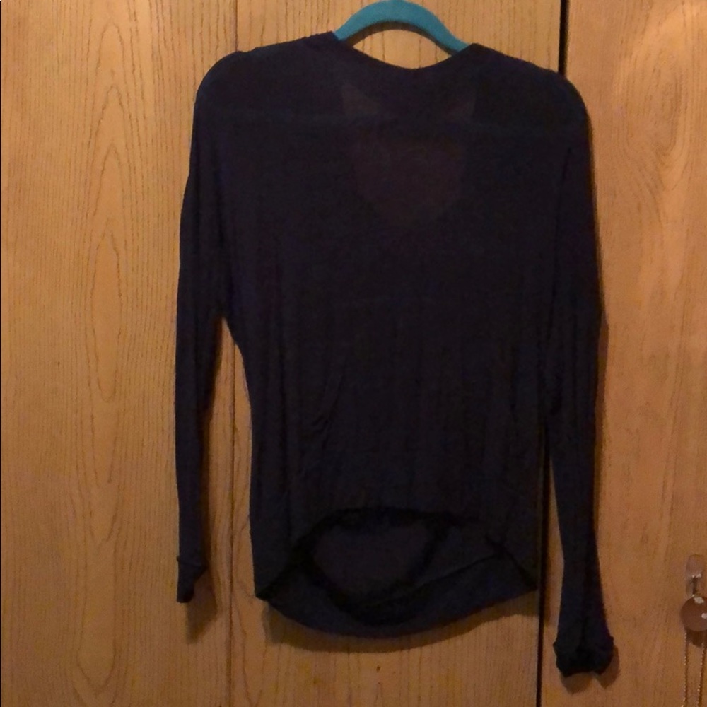 Sheer Hooded Long Sleeve Top